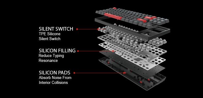 Bloody AT87 Alpha Optical Switch Mechanical Keyboard - view 4