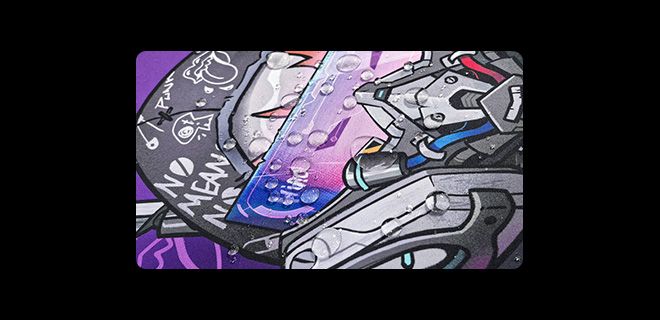 Bloody BP-45W-CYPHER-GHOST x Savage Waterproof Mouse Pad 45 x 40 x 0.5 cm (Cypher Ghost) - WATERPROOF DESIGN