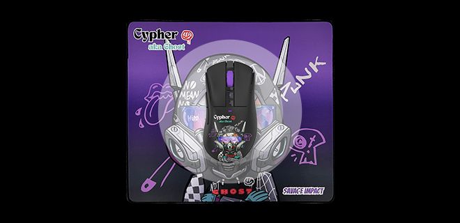 Bloody BP-45W-CYPHER-GHOST x Savage Waterproof Mouse Pad 45 x 40 x 0.5 cm (Cypher Ghost) - Smooth Tracking