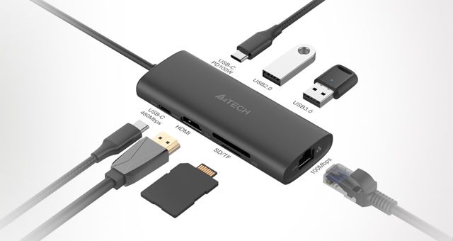 A4Tech DST-80C 8-IN-1 Docking Station - detail 1