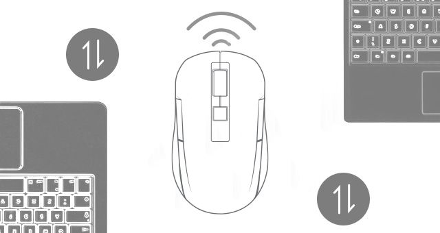 A4Tech FB26CS-Air2-SMOKY-GREY Fstyler Dual Mode Bluetooth & 2.4GHz Silent Click Mouse - detail 3