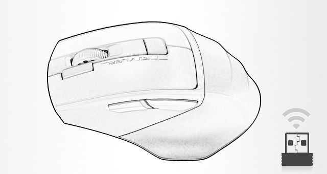 A4Tech FB45CS-Air2 Fstyler Dual Mode Bluetooth & 2.4GHz Silent Click Mouse - detail 1