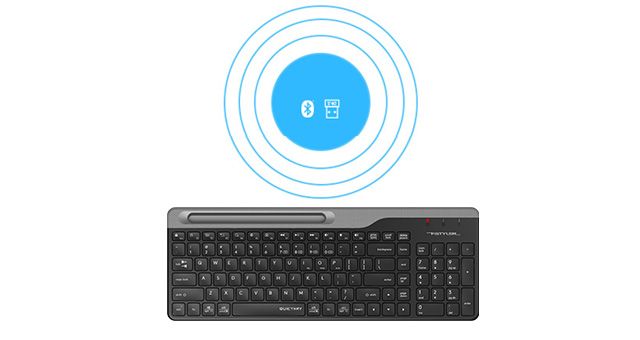 A4Tech FBK25-WHITE Fstyler Bluetooth + 2.4G Connection 2-section Keyboard - detail 1