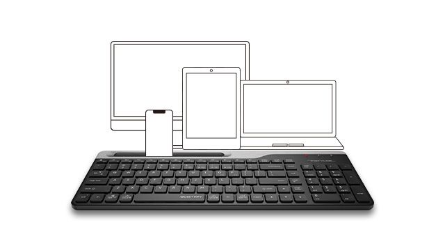 A4Tech FBK25-WHITE Fstyler Bluetooth + 2.4G Connection 2-section Keyboard - detail 2