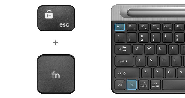 A4Tech FBK25-WHITE Fstyler Bluetooth + 2.4G Connection 2-section Keyboard - detail 6