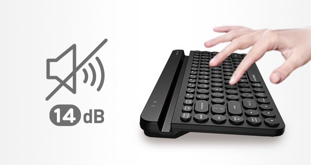 A4Tech FBK30-BLACKCURRANT Fstyler Bluetooth & 2.4G Quiet Key Keyboard - detail 1