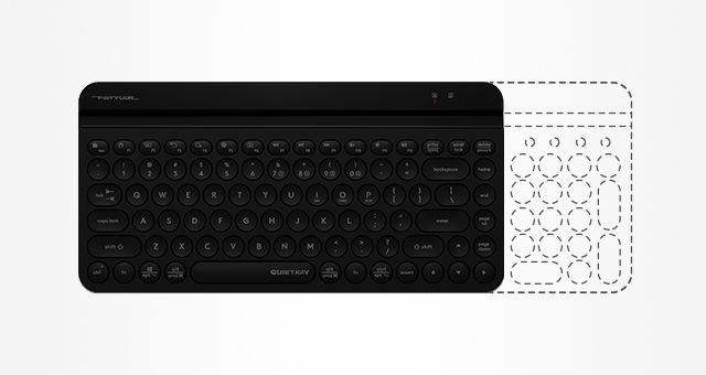 A4Tech FBK30-WHITE Fstyler Bluetooth & 2.4G Quiet Key Keyboard - detail 6