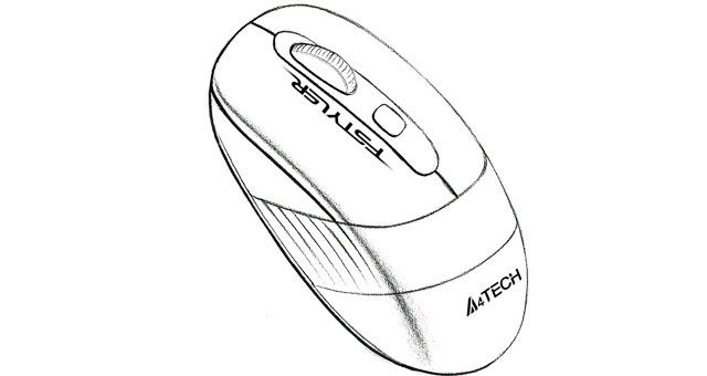 A4Tech FG10S-GREY Fstyler 2.4G Wireless Silent Click Mouse - detail 5