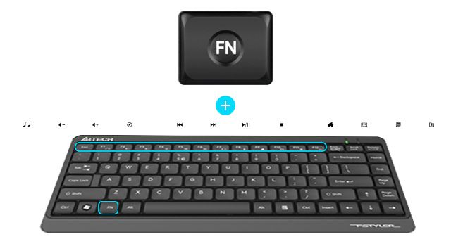 A4Tech FG1112 Fstyler Sleek Multimedia 2.4G Wireless Compact Desktop Set - detail 8