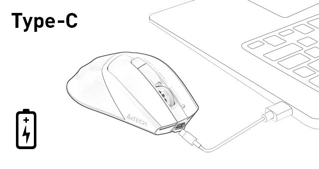 A4Tech FG45CS-Air2 Fstyler 2.4G Wireless Rechargeable Silent Click Mouse - detail 7