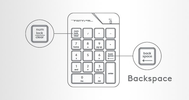 A4Tech FGK21C Fstyler 2.4G Wireless Rechargeable Numeric Keypad - detail 3