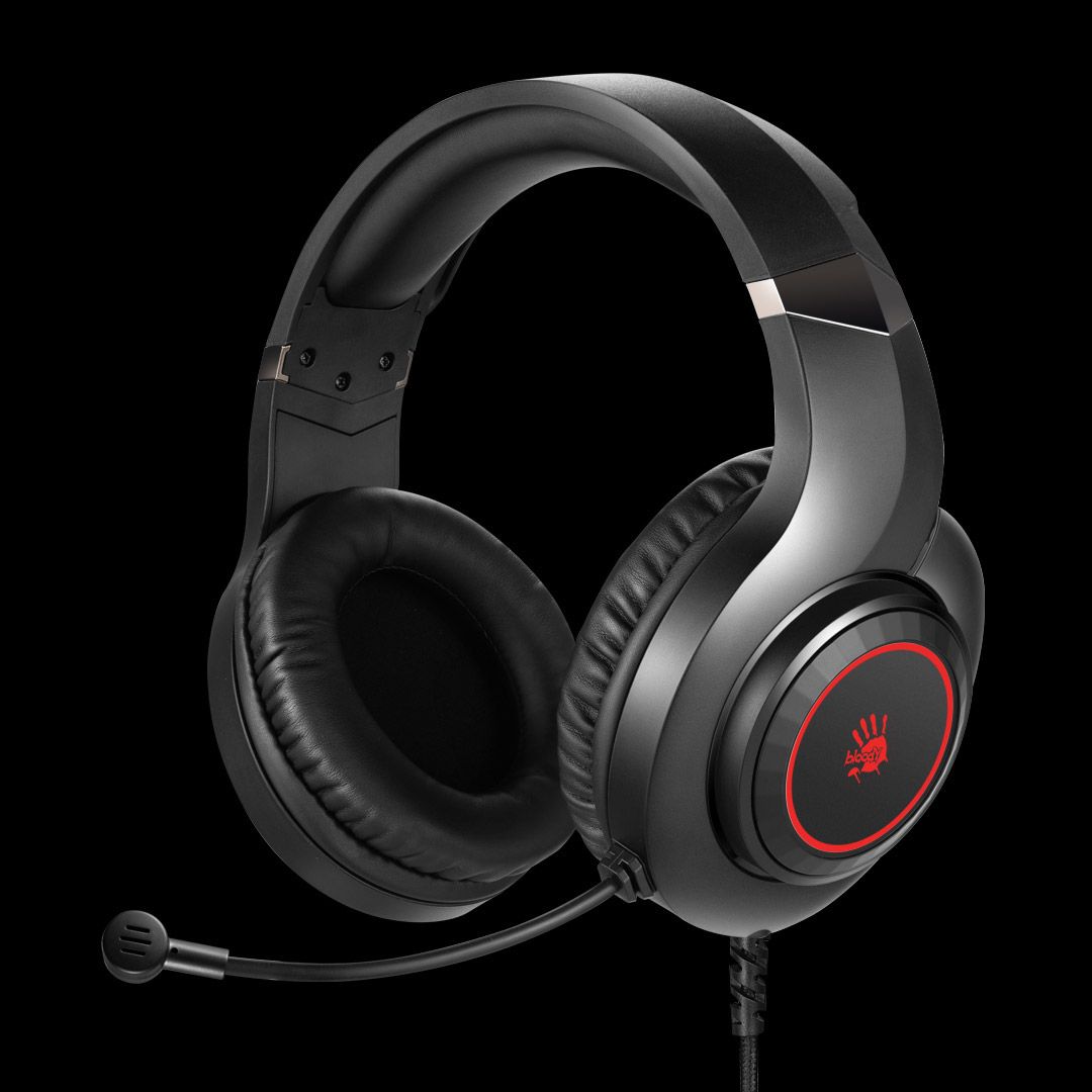 Bloody G220 Neon Gaming Headphone 3.5 mm for Audio, USB for Light Up With PC Extension Adapter - image 1