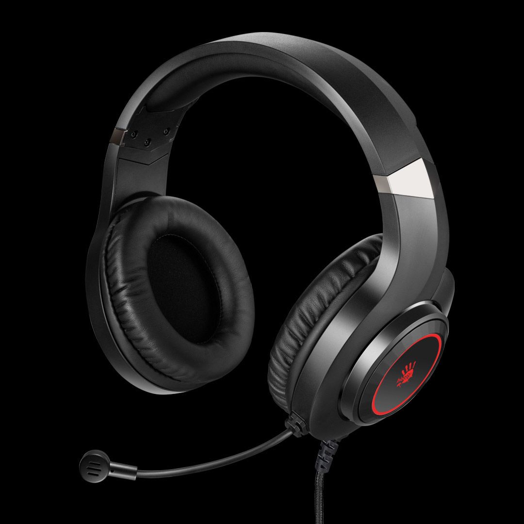 Bloody G220 Neon Gaming Headphone 3.5 mm for Audio, USB for Light Up With PC Extension Adapter - image 2