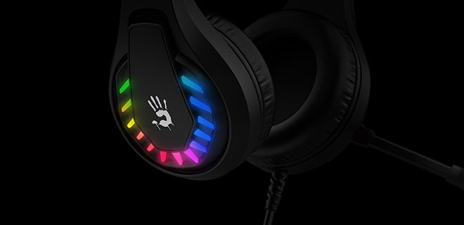 Bloody G230P Stereo Surround Sound RGB Gaming Headphone 4-Pin 3.5 mm With PC Extension Adapter - view 5