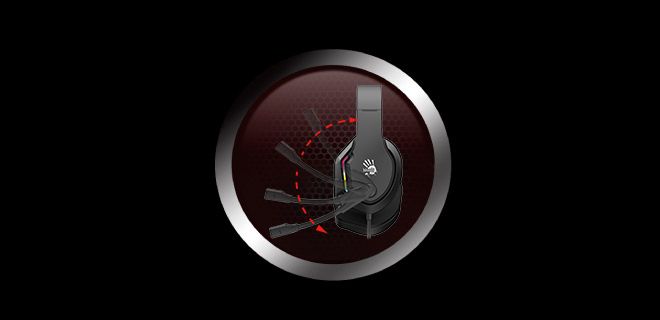 Bloody G260P Neon Gaming Headphone 3.5 mm for Audio, USB for Light Up With PC Extension Adapter - view 4