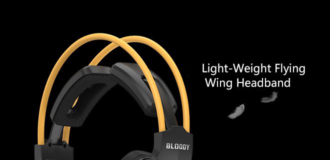 Bloody G565-ENERGY-BLACK Virtual 7.1 Surround Sound RGB USB Gaming Headphone - 7.1 Virtual Surround Sound