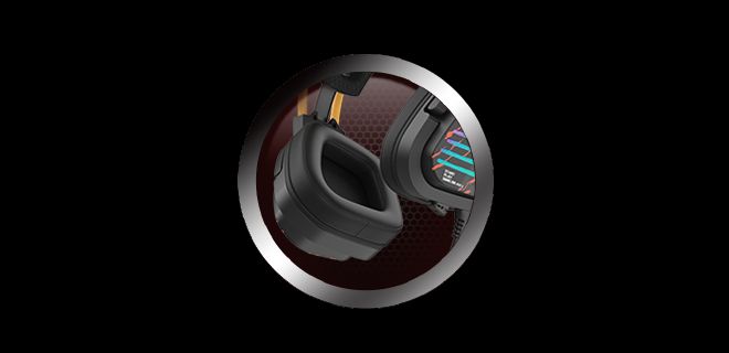 Bloody G565-ENERGY-BLACK Virtual 7.1 Surround Sound RGB USB Gaming Headphone - Light-Weight Flying Wing Headband