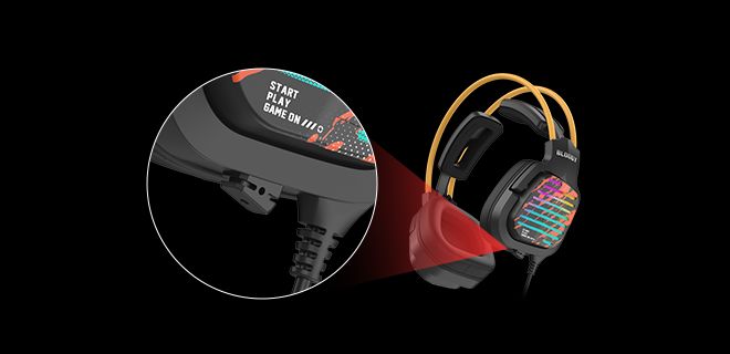 Bloody G565-ENERGY-BLACK Virtual 7.1 Surround Sound RGB USB Gaming Headphone - view 6