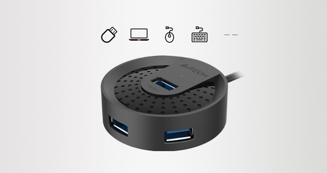 A4Tech HUB-30C USB 3.0 Hub Type-C Plug 50cm - detail 1