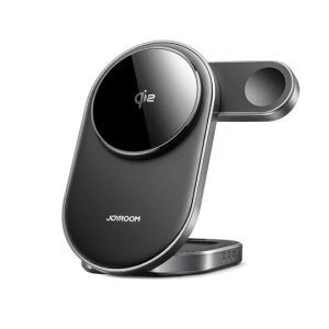 Joyroom JR-W17 3-in-1 Qi2 Magnetic Wireless Charger Black