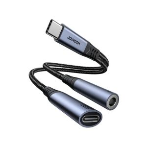 Joyroom SY-C02 2-in-1 Audio Adapter Type-C to 3.5mm + Type-C Black