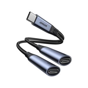 Joyroom SY-C03 2-in-1 Audio Adapter Type-C to Dual Type-C Black