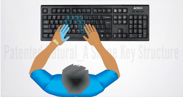 A4Tech KRS-83 Comfortkey Wired Natural A Shape Keyboard - detail 6