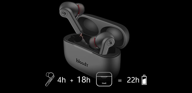 Bloody M30-BLACK True Wireless Earphone - Enter Voice Assistant