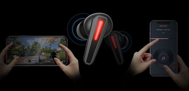 Bloody M70-BLACK-BLUE TWS Bluetooth V5.0 Earphone (Black+Blue) - Environmental Noise Cancellation