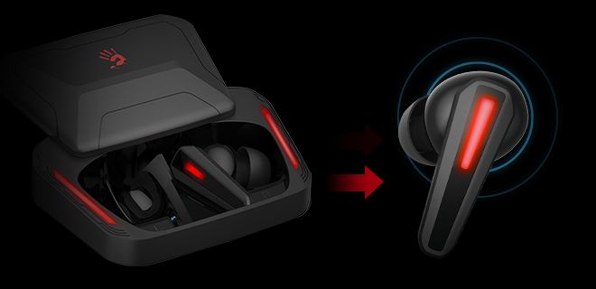 Bloody M70-BLACK-RED TWS Bluetooth V5.0 Earphone (Black+Red) - view 11