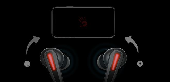 Bloody M70-BLACK-RED TWS Bluetooth V5.0 Earphone (Black+Red) - view 6