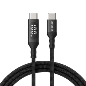 MOMAX DC22D EliteLink USB-C to USB-C Cable 1.2M 100W with LED Display