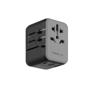 MOMAX UA11D 1-World 20W 3-Port Travel Adapter (2x USB, 1x USB-C)