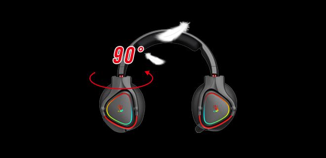 Bloody MR720-BLACK Bluetooth + 2.4GHz + Wired Multi-Mode Connection RGB Gaming Headphone - view 8
