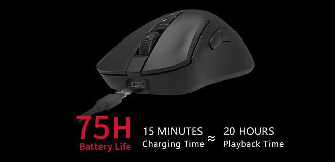 Bloody R73-ULTRA WaveLink Full Speed Dual Mode Wireless Gaming Mouse - view 7