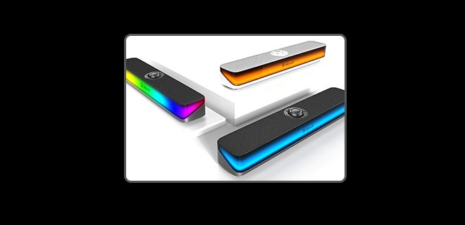 Bloody S10 Bluetooth v5.3 & USB Wired Connection RGB Gaming Soundbar (Black) - Full-Range Drivers