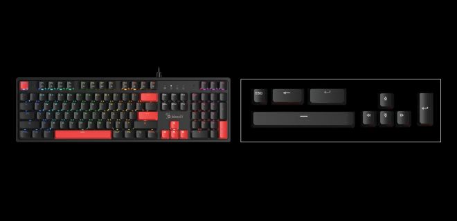 Bloody S520N-FIRE-BLACK Mechanical Switch Gaming Keyboard BLMS Red Hot-Swappable Switch, Neon Backlit - view 5