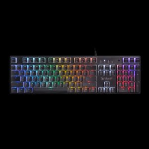 Bloody S520N-PUDDING-BLACK Mechanical Switch Gaming Keyboard BLMS Red Hot-Swappable Switch, Neon Backlit