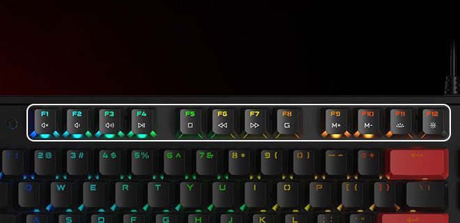 Bloody S520N-PUDDING-BLACK Mechanical Switch Gaming Keyboard BLMS Red Hot-Swappable Switch, Neon Backlit - view 4