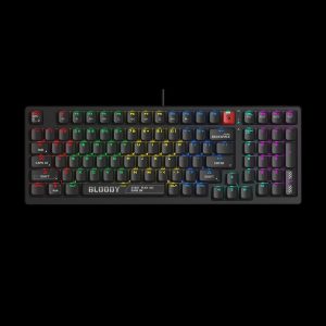 Bloody S98-BLOODY-BLACK BLMS Mechanical Gaming Keyboard 80% (98 Keys) Compact Style BLMS Red Switch