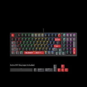 Bloody S98-BLOODY-RED BLMS Mechanical Gaming Keyboard 80% (98 Keys) Compact Style BLMS Red Switch