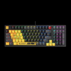 Bloody S98-SPORTS-LIME BLMS Mechanical Gaming Keyboard 80% (98 Keys) Compact Style BLMS Red Switch