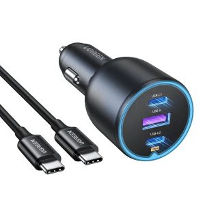 UGREEN 55511 130W 3-Port Fast Car Charger with 100W Cable