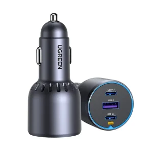 UGREEN 35024 75W Dual USB-C & USB-A Car Charger with PD 3.0 QC 4.0+ PPS Fast Charging