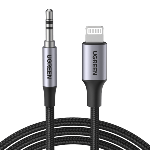 UGREEN 70509 Lightning to 3.5mm Aux Cable Aluminum Shell with Braided 1M