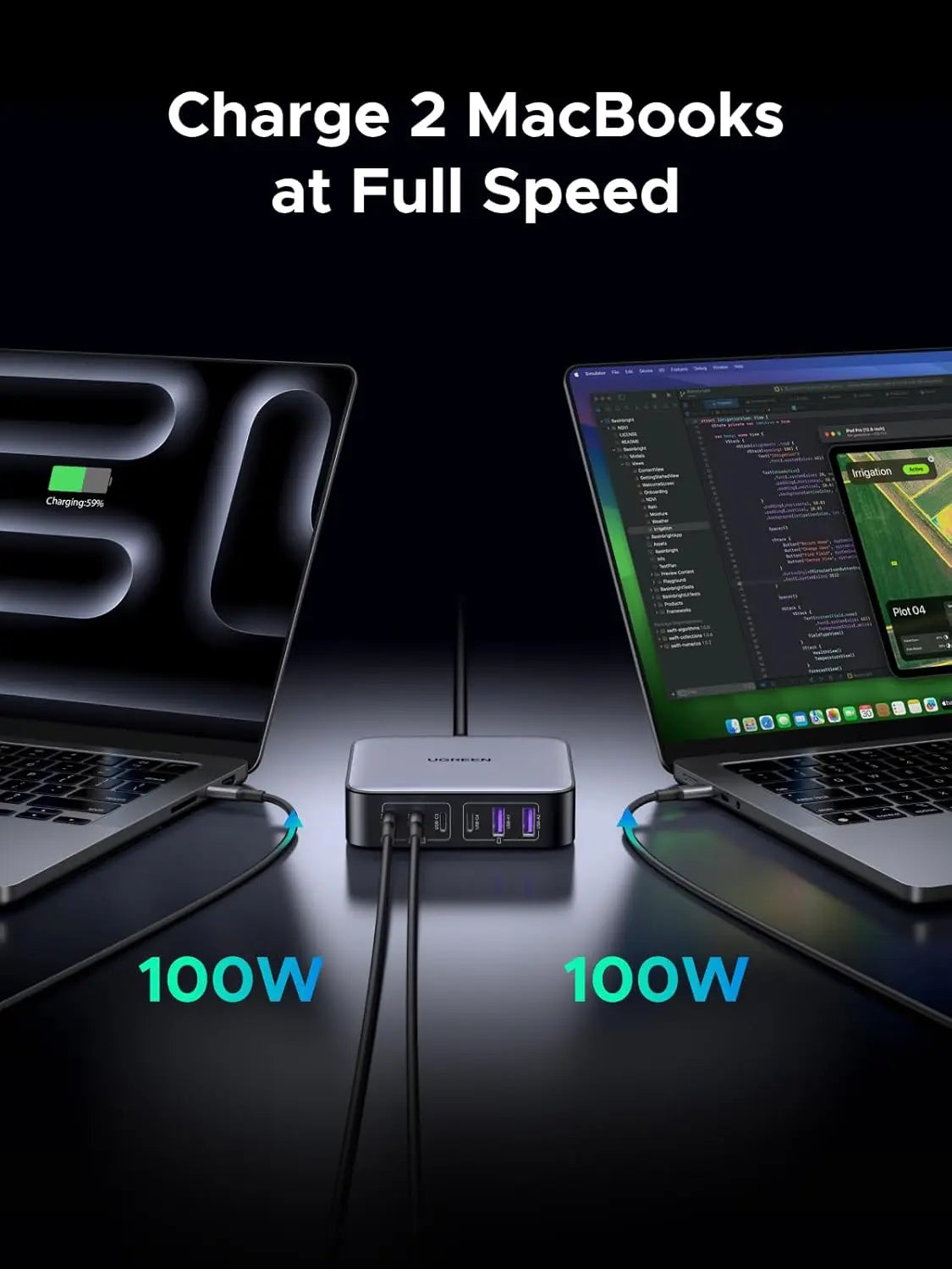 UGREEN 40914 Nexode 200W 6-Port GaN Desktop Charger - image 6