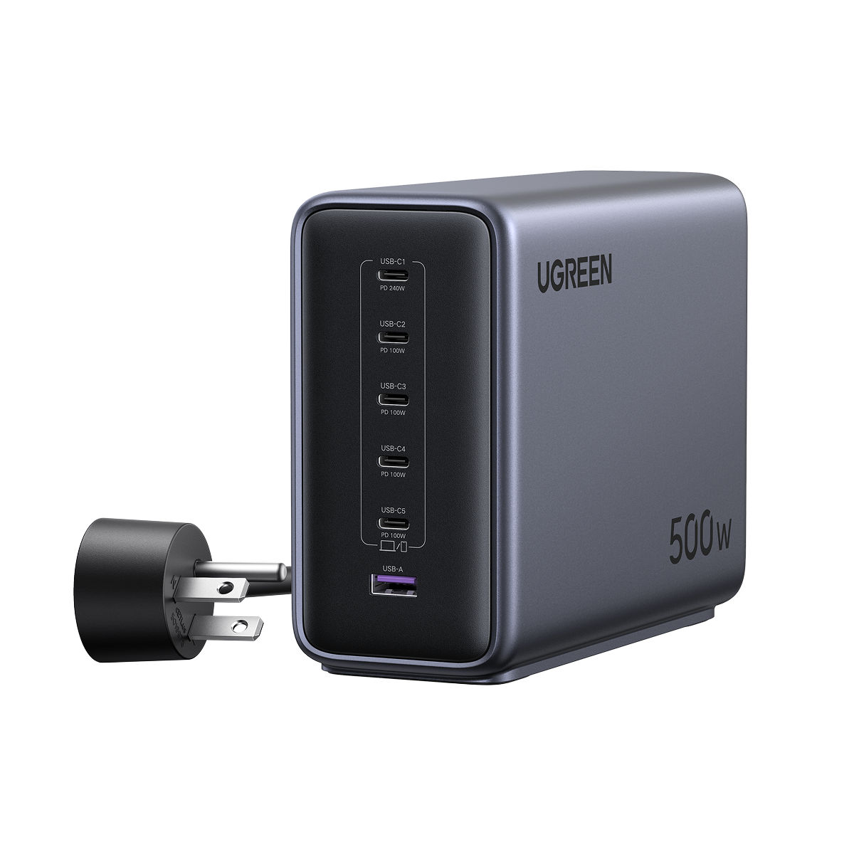 UGREEN 55549B Nexode 500W 6-Port GaN Desktop Charger - image 1