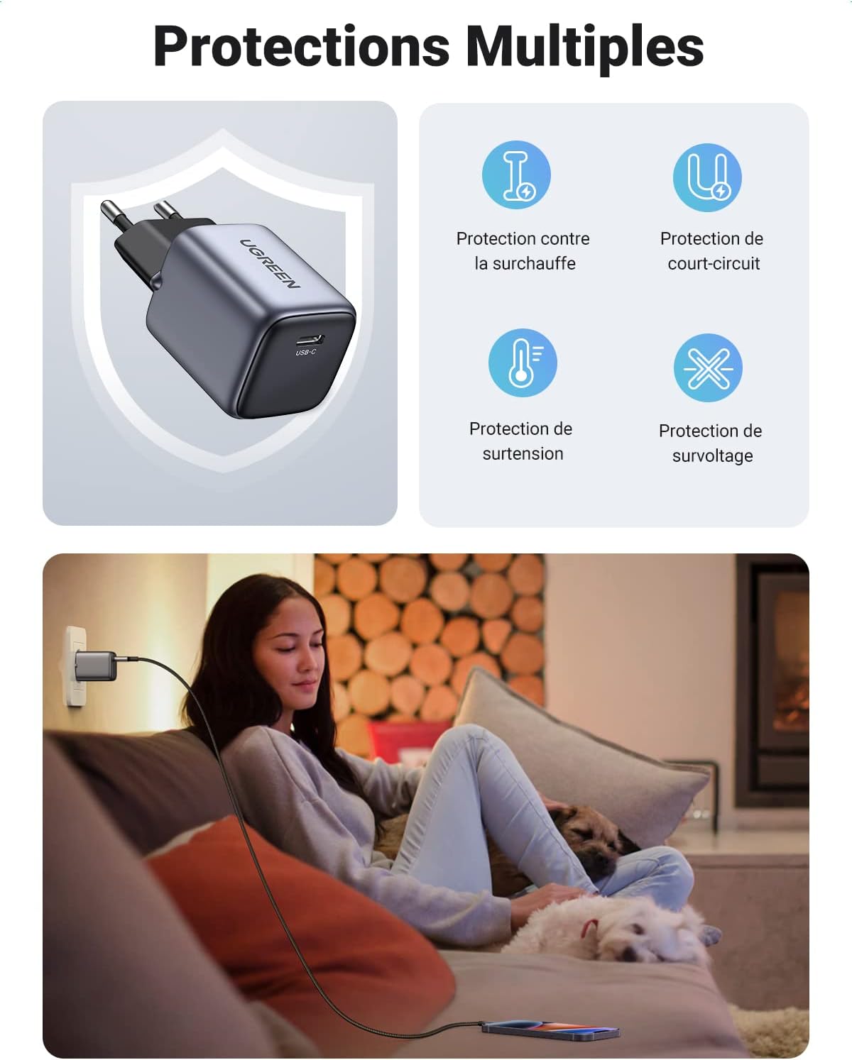UGREEN 90664 Nexode Mini 20W Charger EU - image 7