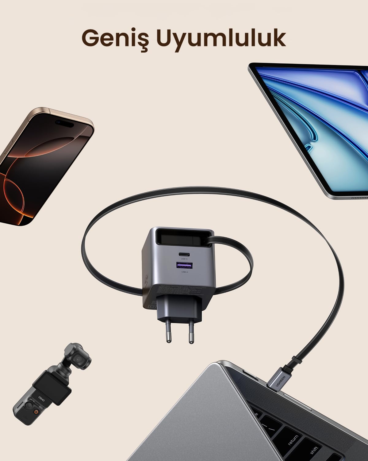 UGREEN 65822 Nexode Pro 45W GaN Charger with Retractable Cable - image 7