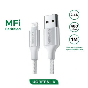 UGREEN 60161 USB-A to Lightning MFi Cable 1M Braided